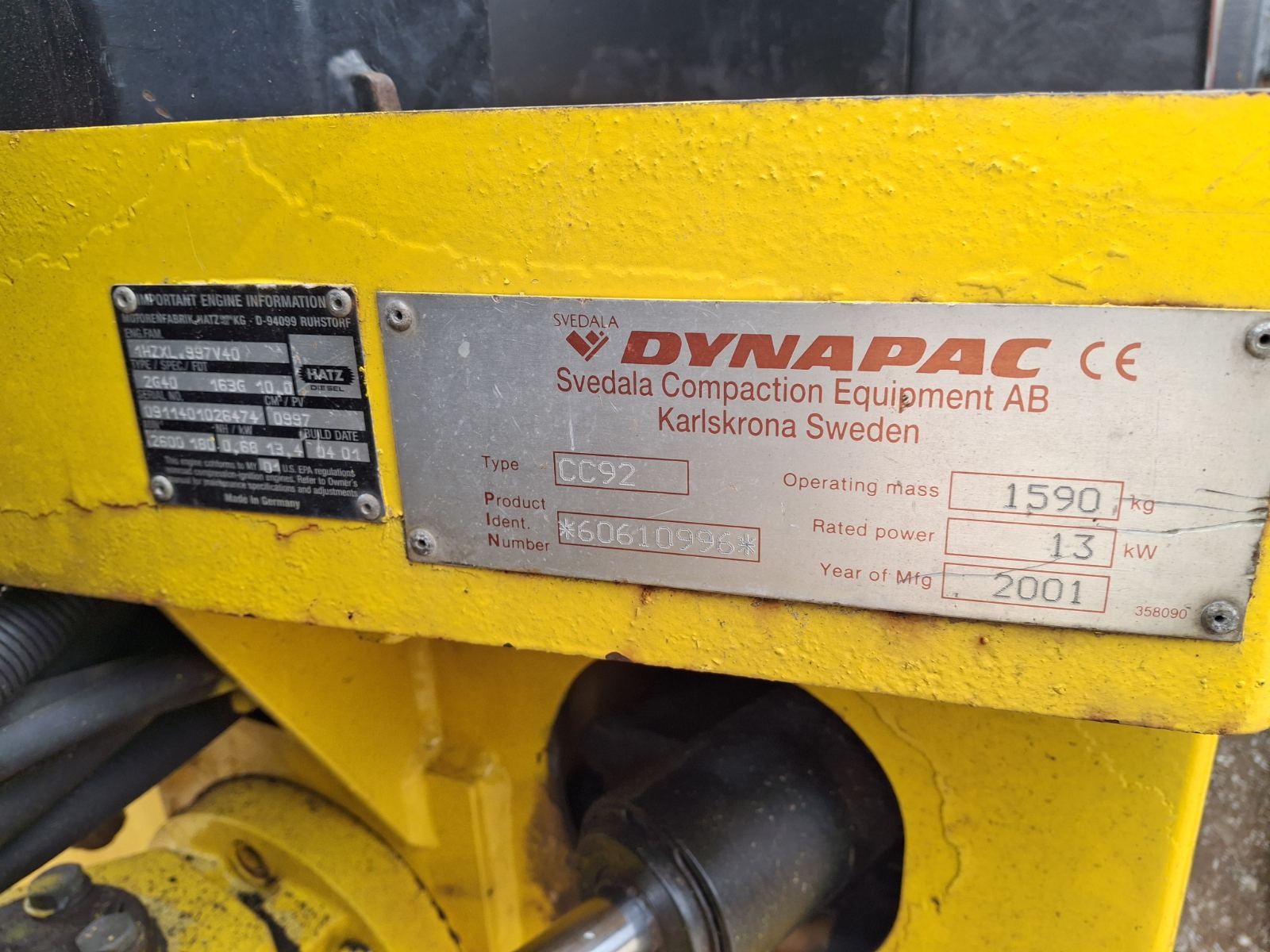 DYNAPAC CC92 vibrációs tandem henger - Kép 4